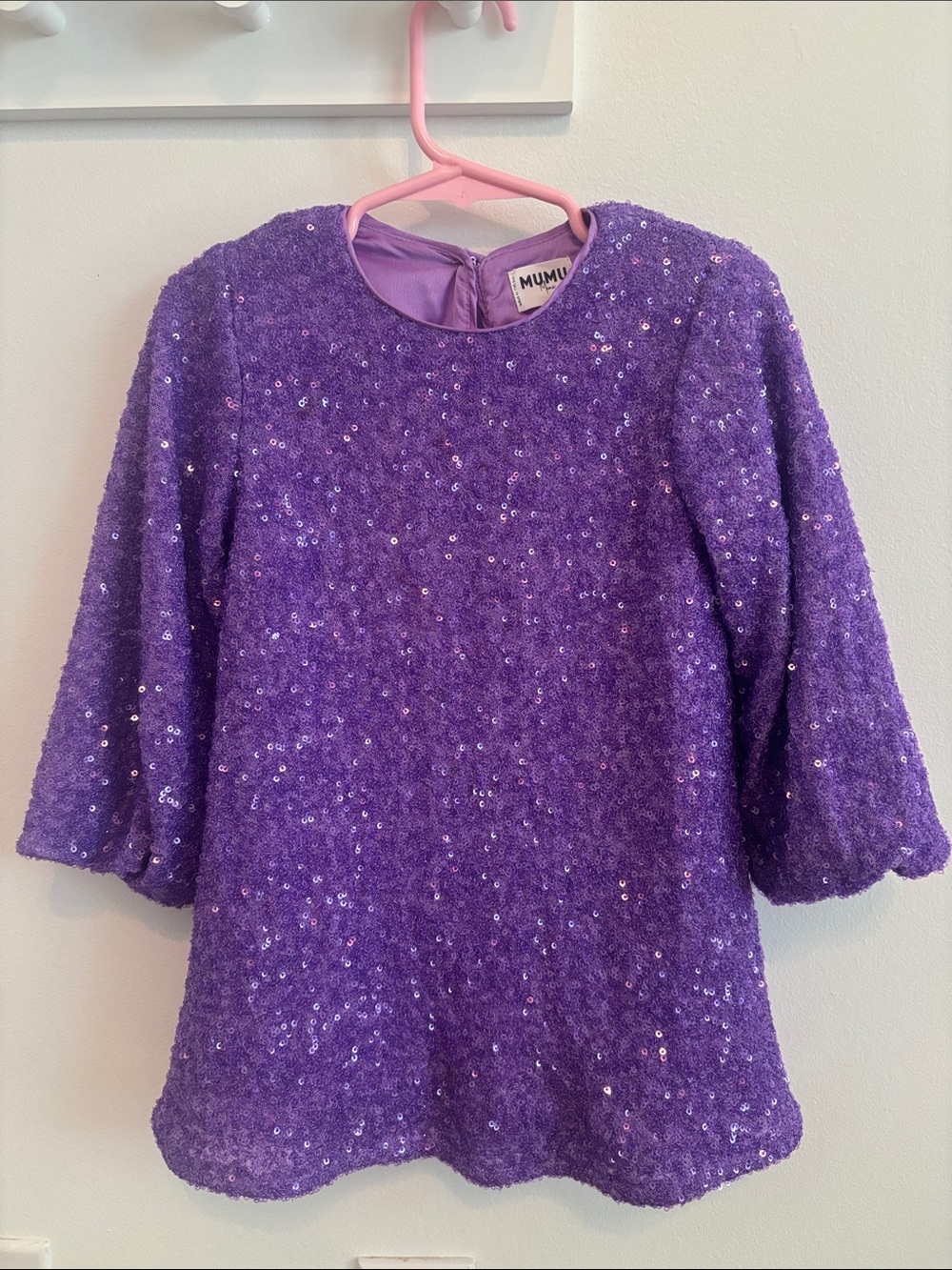Show Me Your MuMu Purple Sequin Kids Formal Dress
